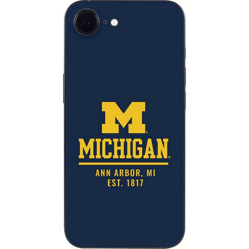 University of Michigan Ann Arbor Est 1817 iPhone 16e Skin