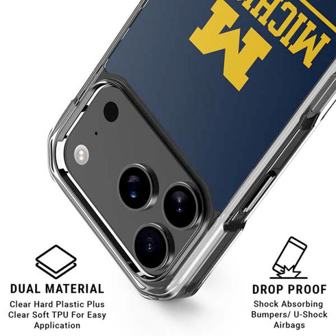 University of Michigan Ann Arbor Est 1817 iPhone 18 Pro Clear Case