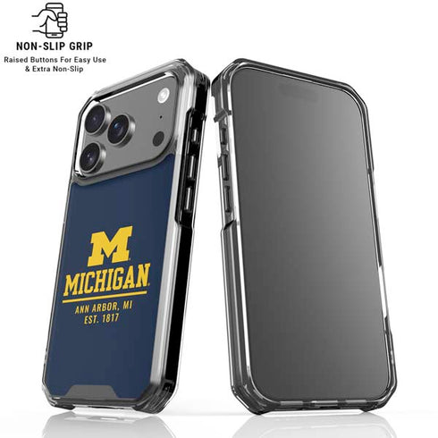 University of Michigan Ann Arbor Est 1817 iPhone 18 Pro Clear Case
