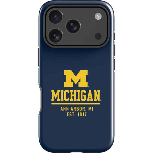 University of Michigan Ann Arbor Est 1817 iPhone 18 Pro Impact Case