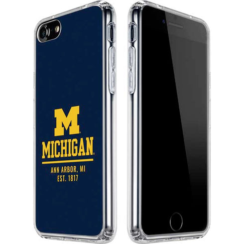 University of Michigan Ann Arbor Est 1817 iPhone SE (2nd & 3rd Gen) Clear Case