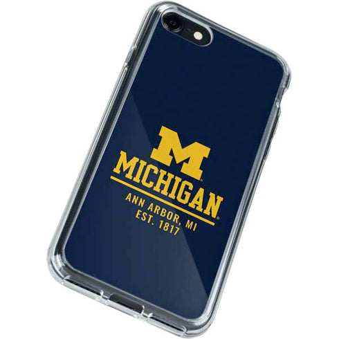 University of Michigan Ann Arbor Est 1817 iPhone SE (2nd & 3rd Gen) Clear Case