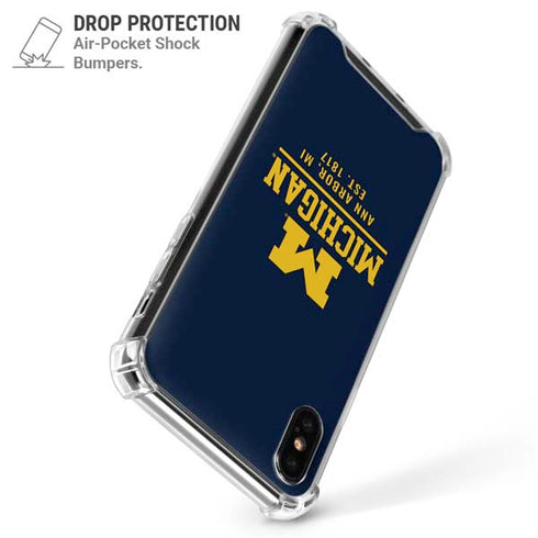 University of Michigan Ann Arbor Est 1817 iPhone X/XS Clear Case