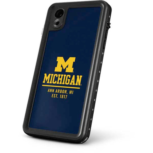 University of Michigan Ann Arbor Est 1817 iPhone XR Waterproof Case