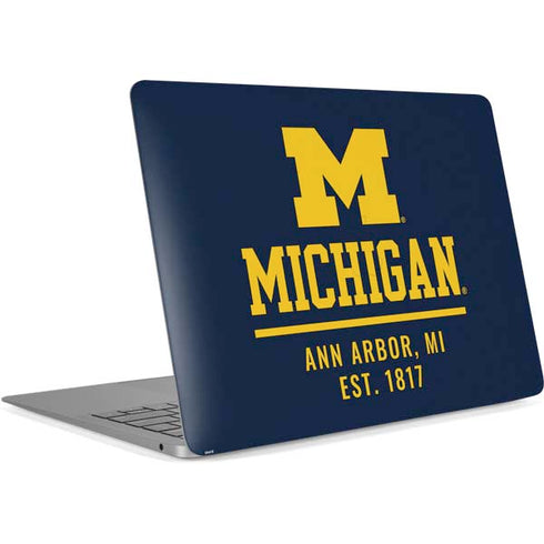 University of Michigan Ann Arbor Est 1817 Apple MacBook Air Skin