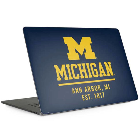 University of Michigan Ann Arbor Est 1817 MacBook Skins