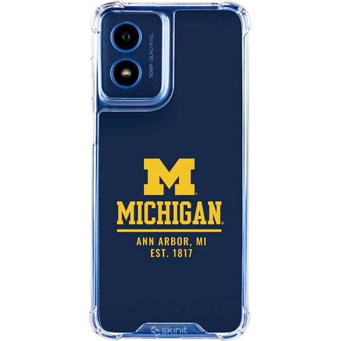 University of Michigan Ann Arbor Est 1817 Moto G 5G (2024) Clear Case