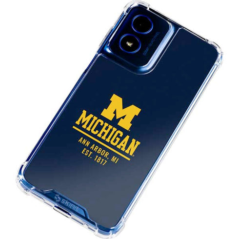 University of Michigan Ann Arbor Est 1817 Moto G 5G (2024) Clear Case