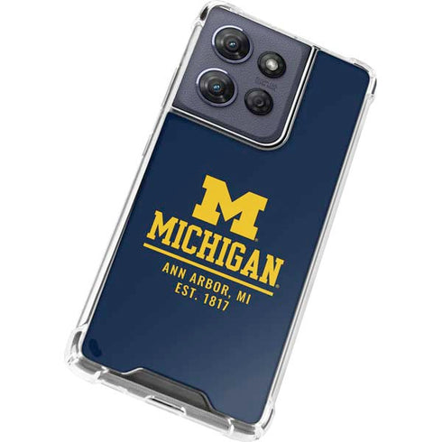 University of Michigan Ann Arbor Est 1817 Moto G Play 5G (2025) Clear Case