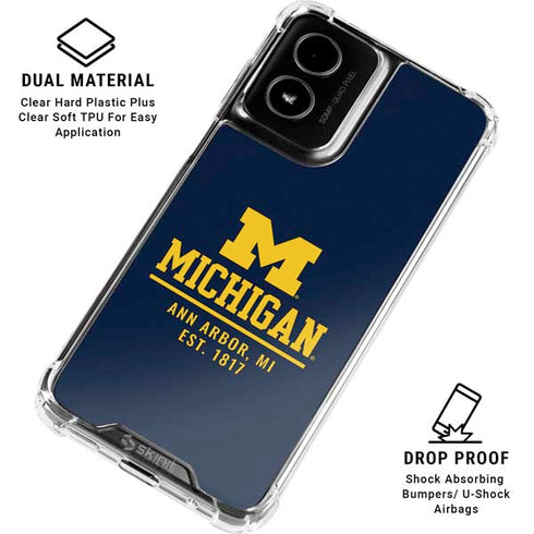 University of Michigan Ann Arbor Est 1817 Moto G Power 5G (2024) Clear Case