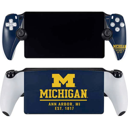 University of Michigan Ann Arbor Est 1817 PlayStation Portal Remote Player Skin