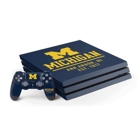 University of Michigan Ann Arbor Est 1817 PlayStation PS4 Skins