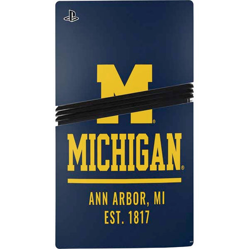 University of Michigan Ann Arbor Est 1817 PS5 Pro Bundle Skin