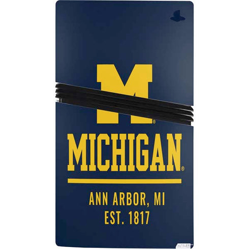 University of Michigan Ann Arbor Est 1817 PS5 Pro Bundle Skin
