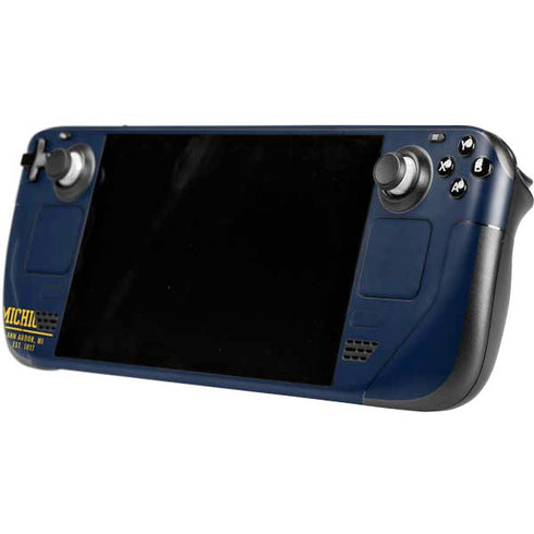 University of Michigan Ann Arbor Est 1817 Steam Deck Handheld Gaming Computer Skin