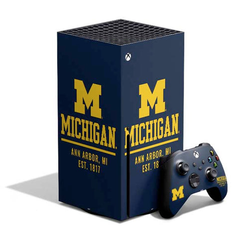 University of Michigan Ann Arbor Est 1817 Xbox Series X Skins
