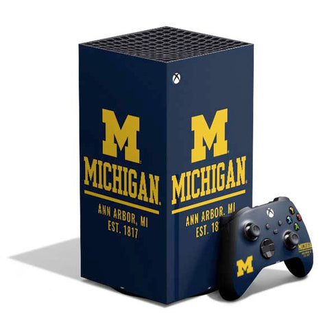 University of Michigan Ann Arbor Est 1817 XBox Series X Digital Edition Bundle Skin
