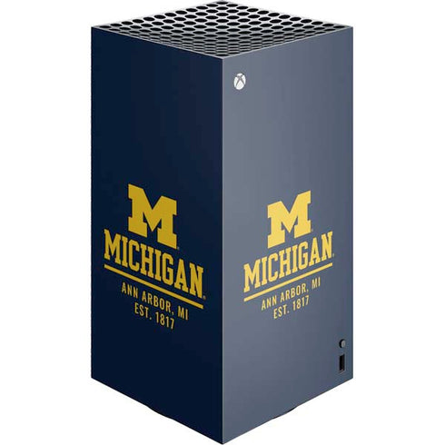 University of Michigan Ann Arbor Est 1817 XBox Series X Digital Edition Console Skin
