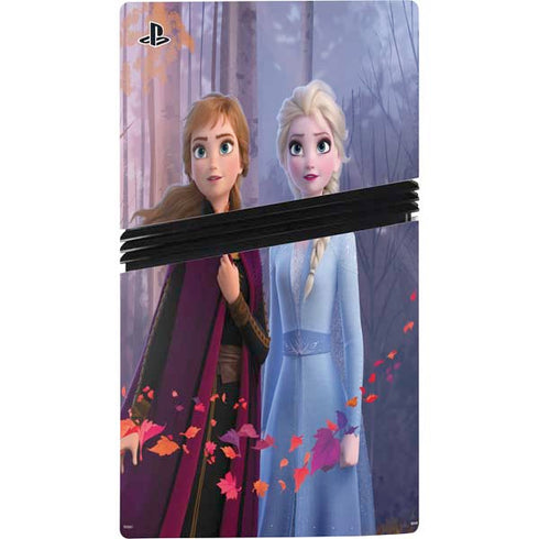 Disney Frozen II Anna and Elsa PS5 Pro Console Skin