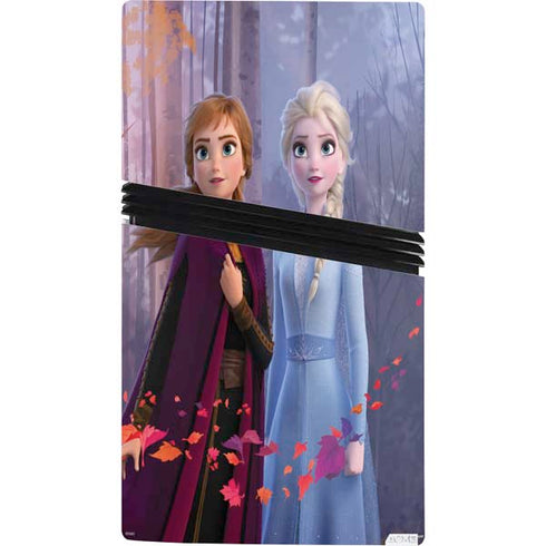 Disney Frozen II Anna and Elsa PS5 Pro Console Skin
