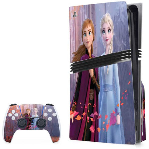 Disney Frozen II Anna and Elsa PS5 Pro Disk Bundle Skin