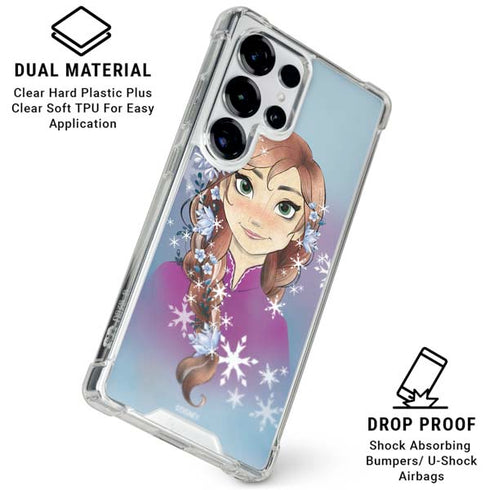 Disney Frozen Anna Portrait Galaxy S25 Ultra Clear Case