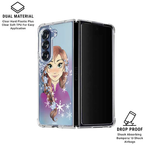 Disney Frozen Anna Portrait Galaxy Z Fold6 Clear Case