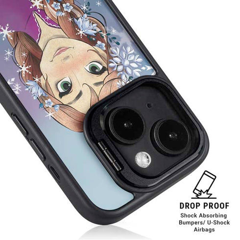 Disney Frozen Anna Portrait iPhone 15 Plus Kickstand Case