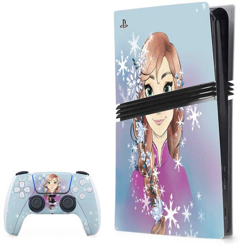 Disney Frozen Anna Portrait PS5 Pro Bundle Skin