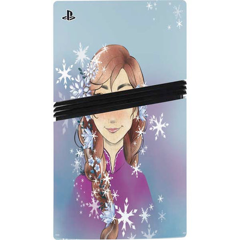 Disney Frozen Anna Portrait PS5 Pro Console Skin