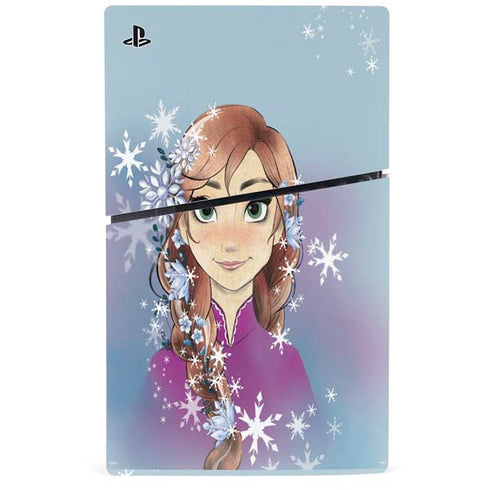 Disney Frozen Anna Portrait PS5 Slim Digital Edition Console Skin