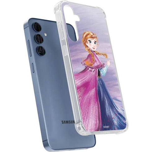 Disney Frozen Anna Sketch Art Galaxy A55 5G Clear Case