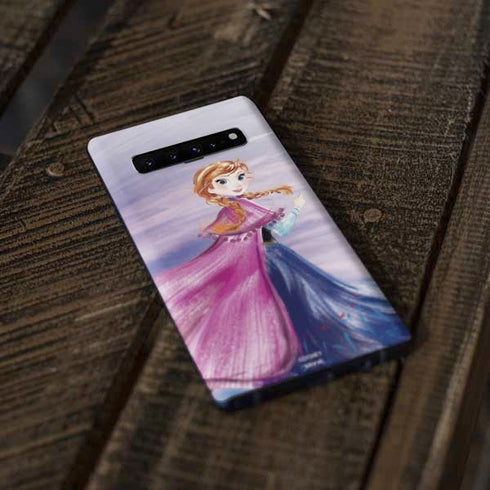 Disney Frozen Anna Sketch Art Galaxy S10 Plus Skin