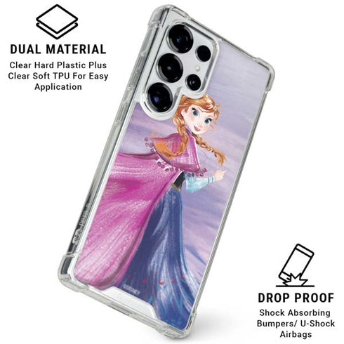 Disney Frozen Anna Sketch Art Galaxy S25 Ultra Clear Case