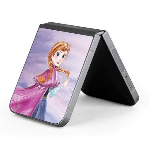 Disney Frozen Anna Sketch Art Galaxy Z Flip6 Skin