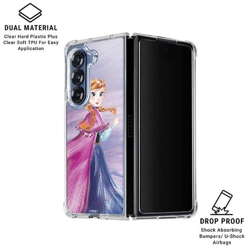Disney Frozen Anna Sketch Art Galaxy Z Fold6 Clear Case