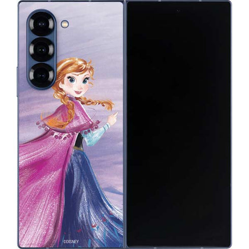 Disney Frozen Anna Sketch Art Galaxy Z Fold6 Skin