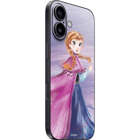 Disney Frozen Anna Sketch Art iPhone 16 Skin