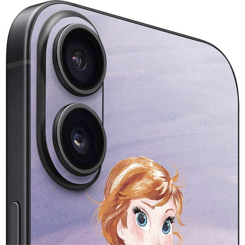 Disney Frozen Anna Sketch Art iPhone 16 Skin