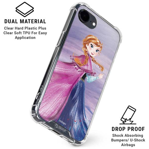 Disney Frozen Anna Sketch Art iPhone 16e Clear Case