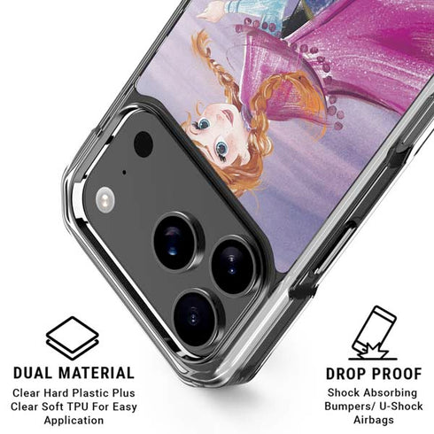 Disney Frozen Anna Sketch Art iPhone 18 Pro Clear Case