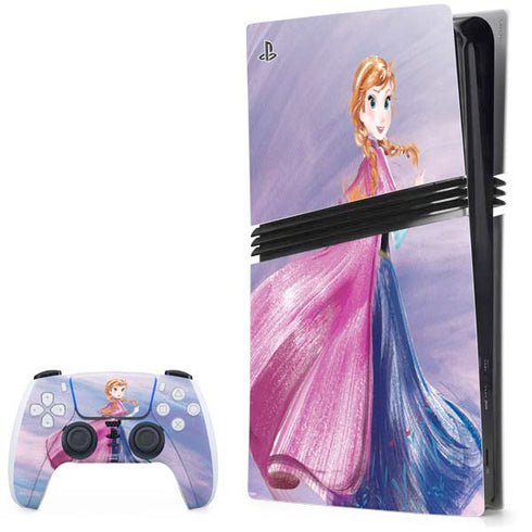 Disney Frozen Anna Sketch Art PlayStation PS5 Skins