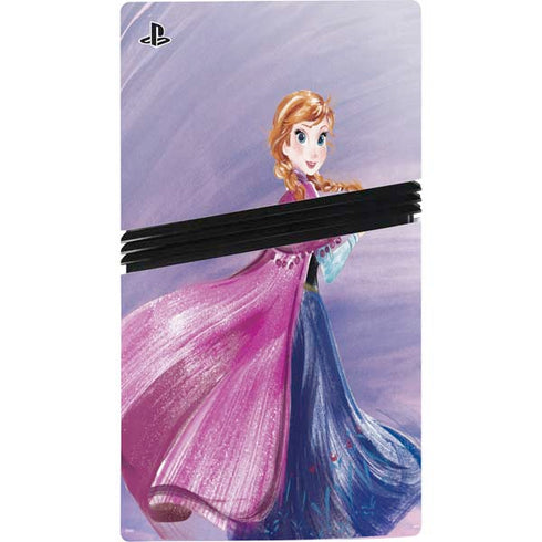 Disney Frozen Anna Sketch Art PS5 Pro Console Skin