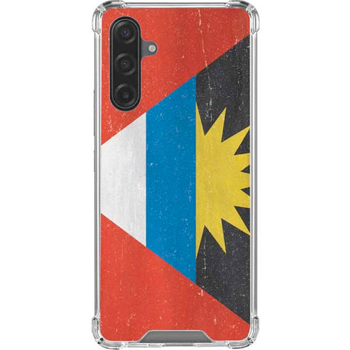 Antigua and Barbuda Flag Distressed Galaxy A17 Clear Case