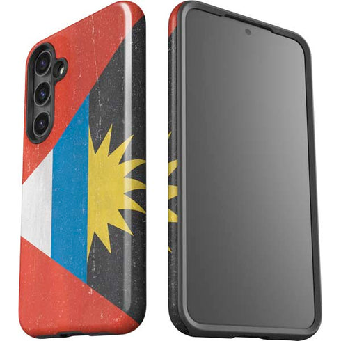 Antigua and Barbuda Flag Distressed Galaxy S25 Impact Case