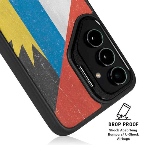 Antigua and Barbuda Flag Distressed Galaxy S24 Kickstand Case