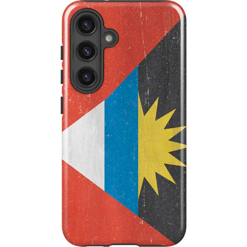 Antigua and Barbuda Flag Distressed Galaxy S25 Plus Impact Case