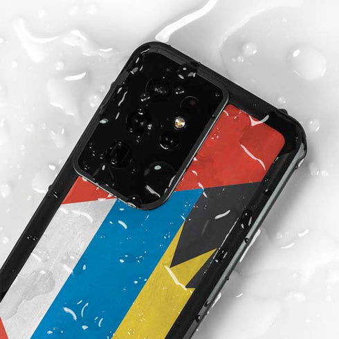 Antigua and Barbuda Flag Distressed Galaxy S24 Ultra Waterproof Case