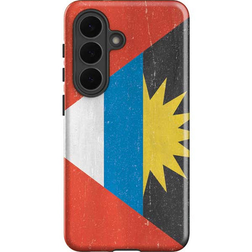 Antigua and Barbuda Flag Distressed Galaxy S26 Impact Case