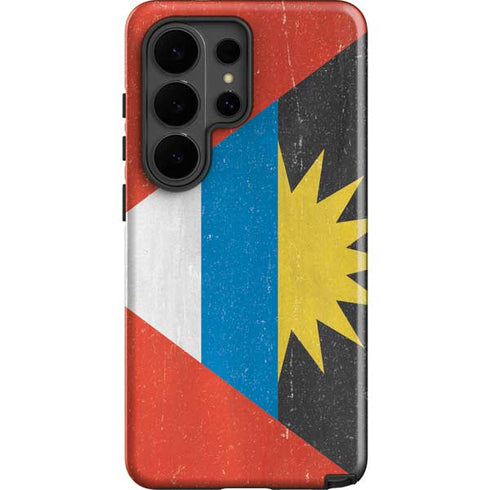 Antigua and Barbuda Flag Distressed Galaxy S26 Ultra Impact Case